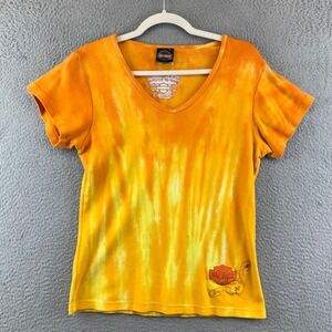 Harley Davidson Shop of Winona MN Tie Dye Graphic T-Shirt Top Women's L